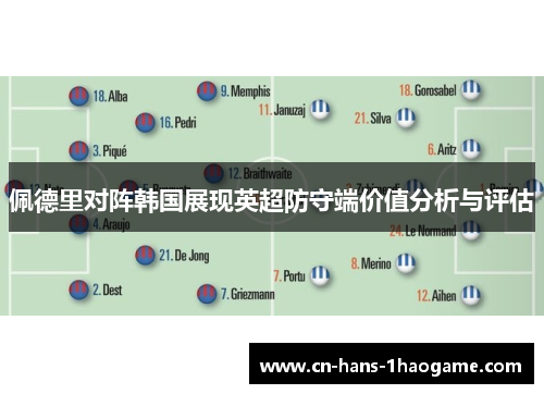 佩德里对阵韩国展现英超防守端价值分析与评估 佩德里对阵韩国展现英超防守端价值分析与评估